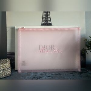 Dior "Miss Dior" Pink Mesh Beauty Pouch-NIB